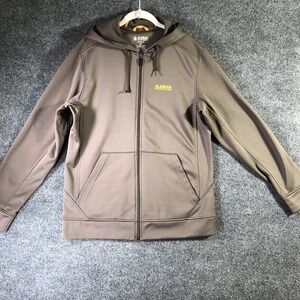 Duluth Trading Alaskan Hardgear Hoodie Men's Medium Brown Fleece Full Zip Casual